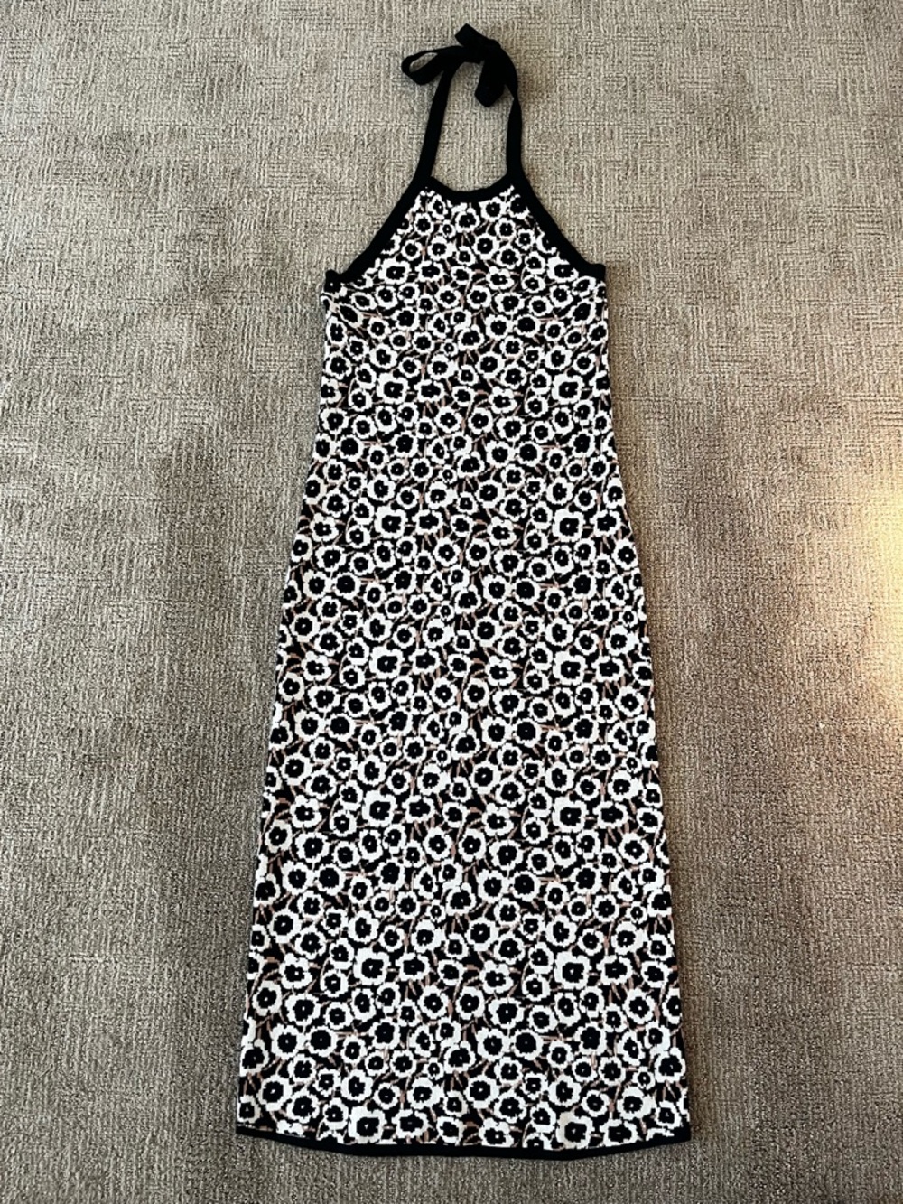 Target X Dian Furstenberg Black and White Floral Halter Maxi Dress